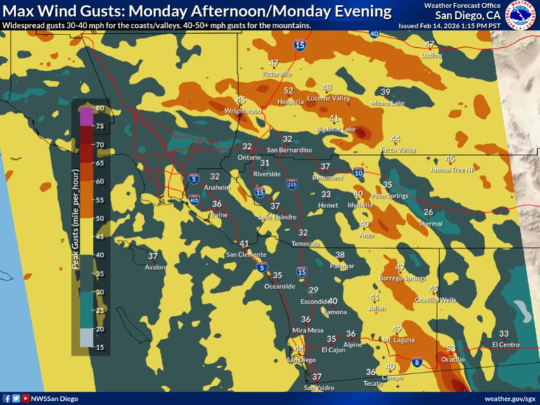 Rain, gusty winds and mountain snow incoming