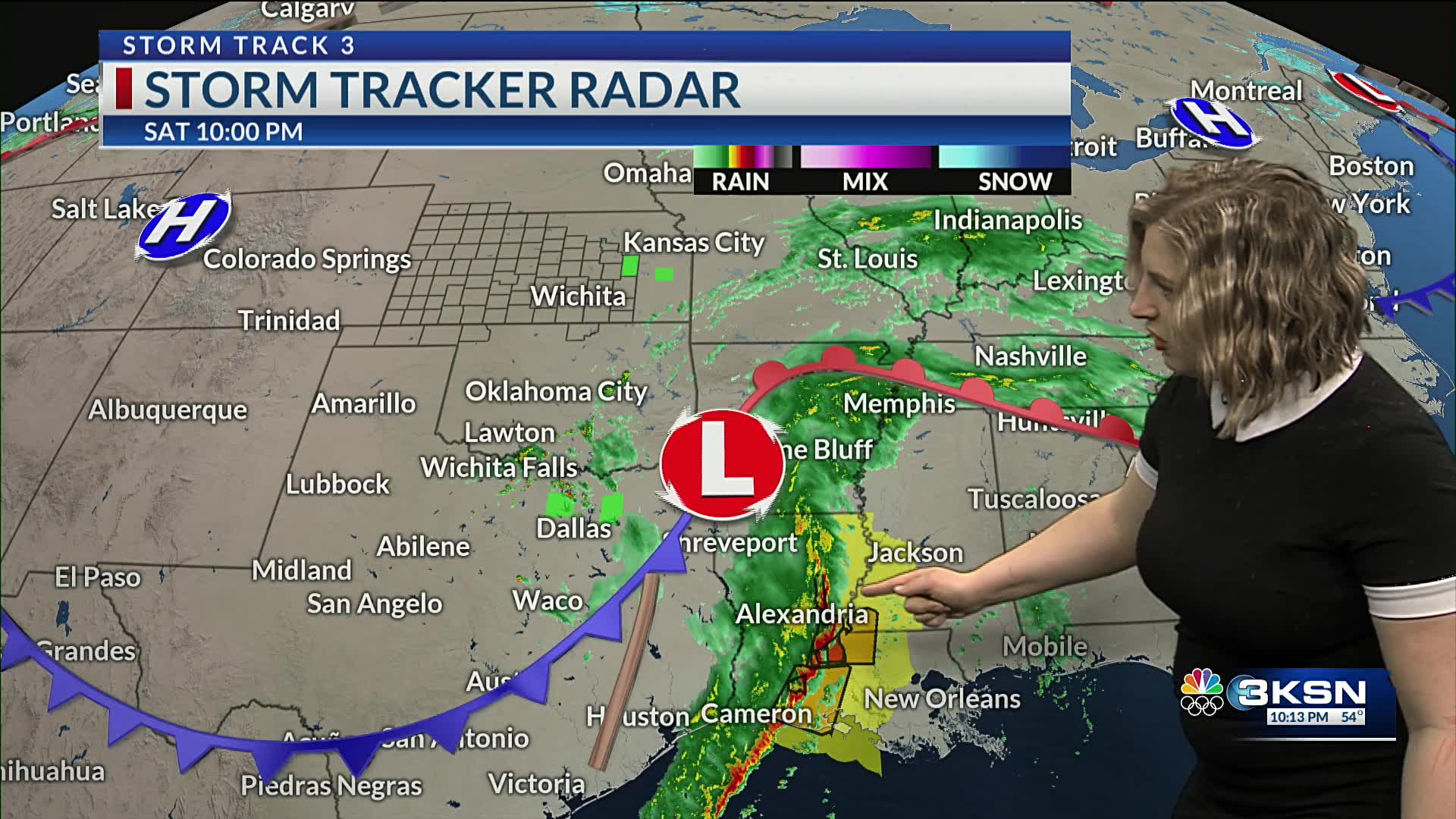 Saturday 10 PM forecast update