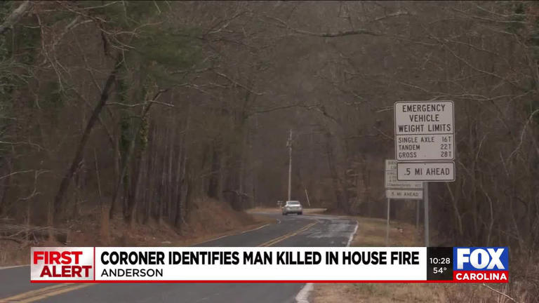 Coroner identifies man killed in Anderson County house fire