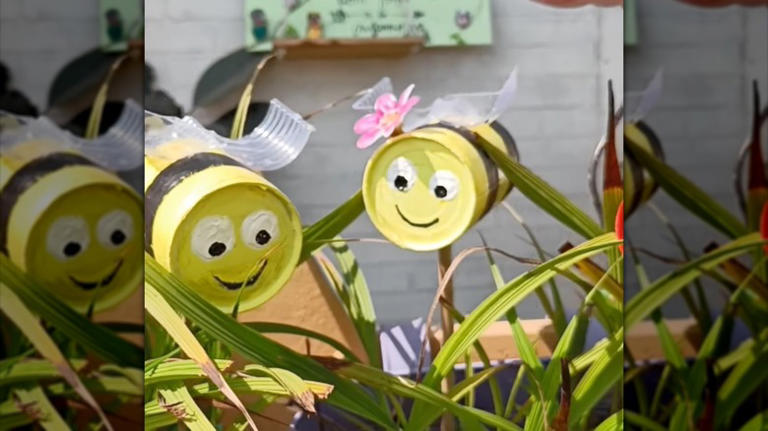 Turn empty soup cans into adorable garden decor you'll love
