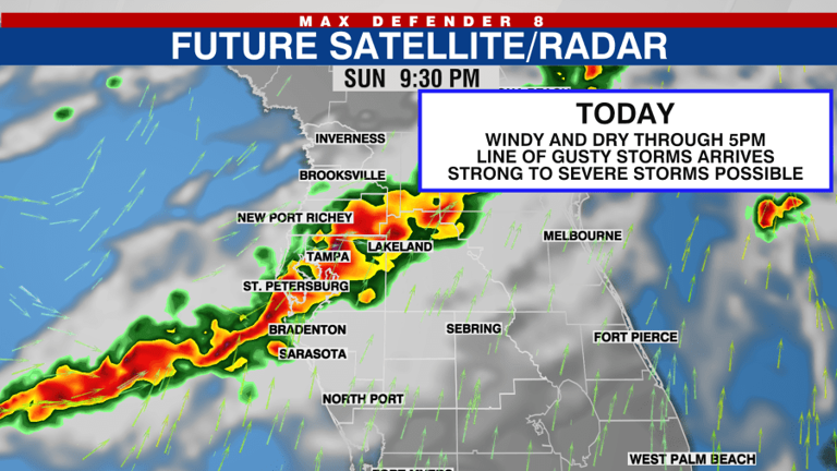 Strong to severe storms possible Sunday evening