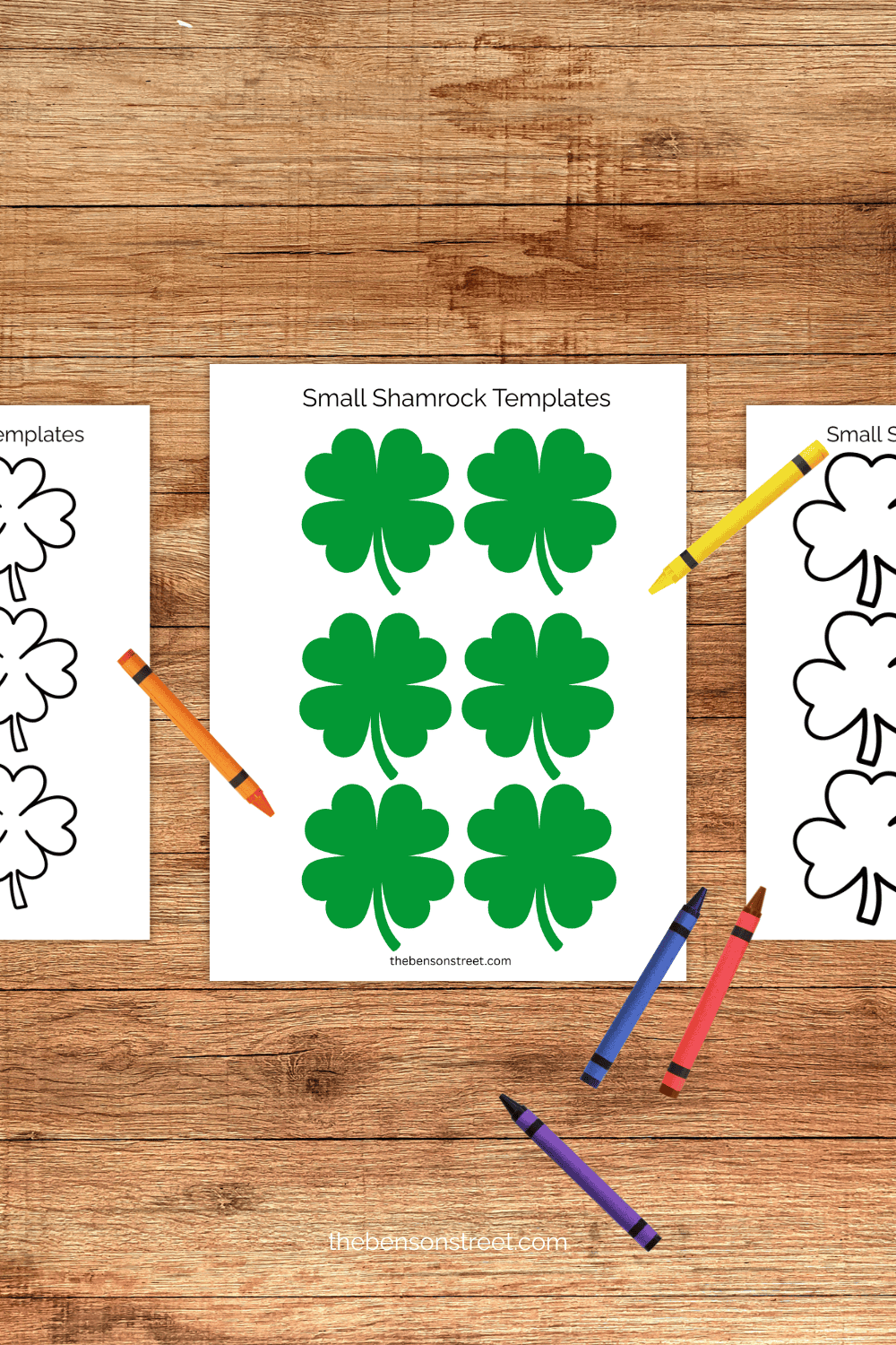 free small shamrock template printable for crafts & coloring