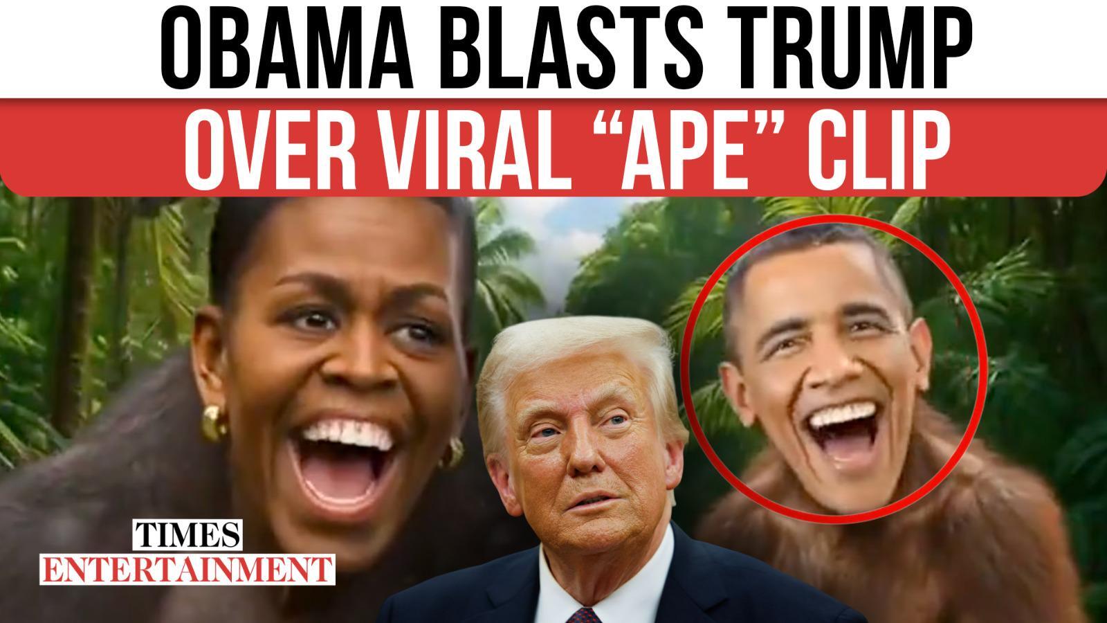 Obama slams degrading political culture after Trump shares racist ape ...