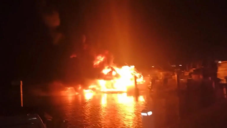 Firefighters spent hours battling the blaze overnight at Hillarys Boat Harbour on Saturday, February 14, 2026, but four vessels were destroyed.