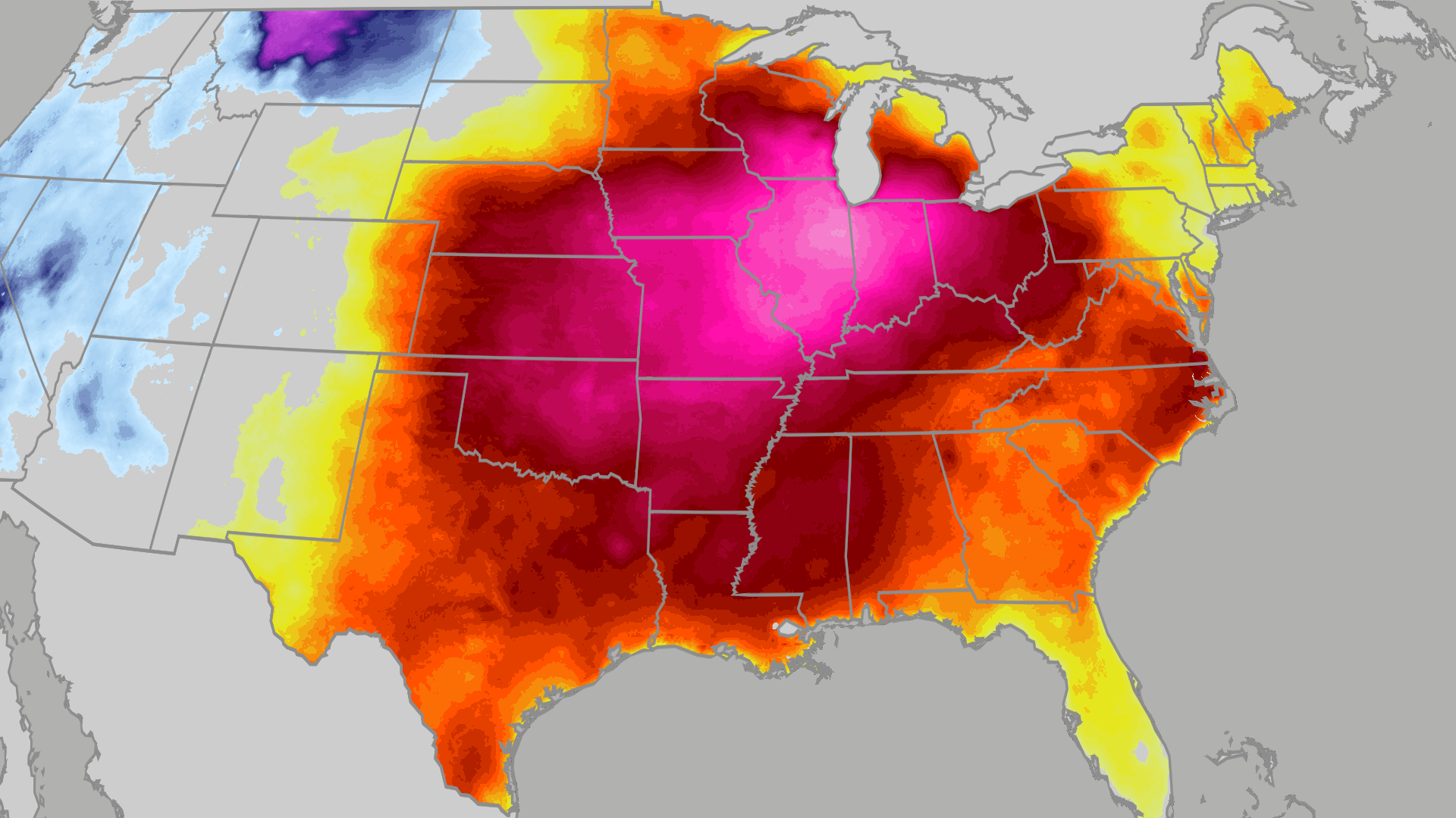 Record-breaking warmth spreads east this week