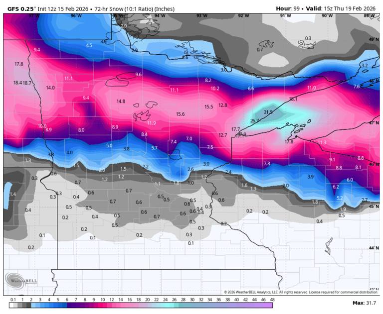 Heavy snow on track to hit Minnesota midweek, followed by a late-week ...