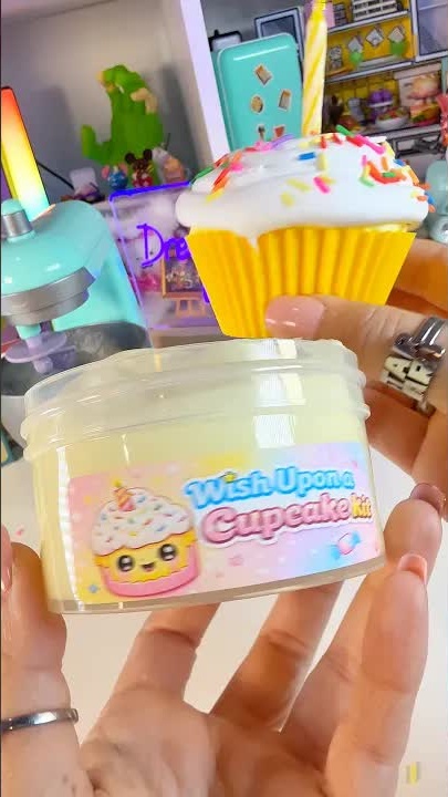 Wish upon a cupcake slime baking kit #asmr #slime