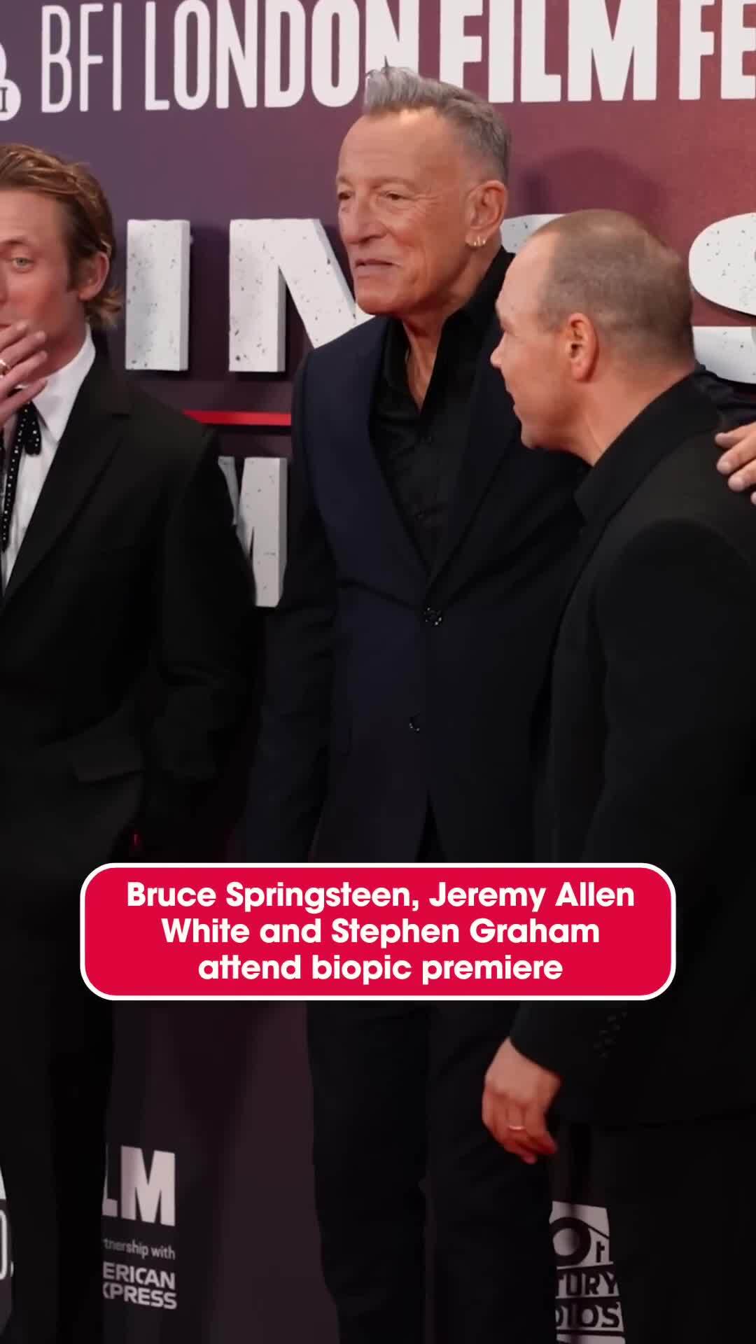 Bruce Springsteen with Jeremy Allen White & Stephen Graham for the ...