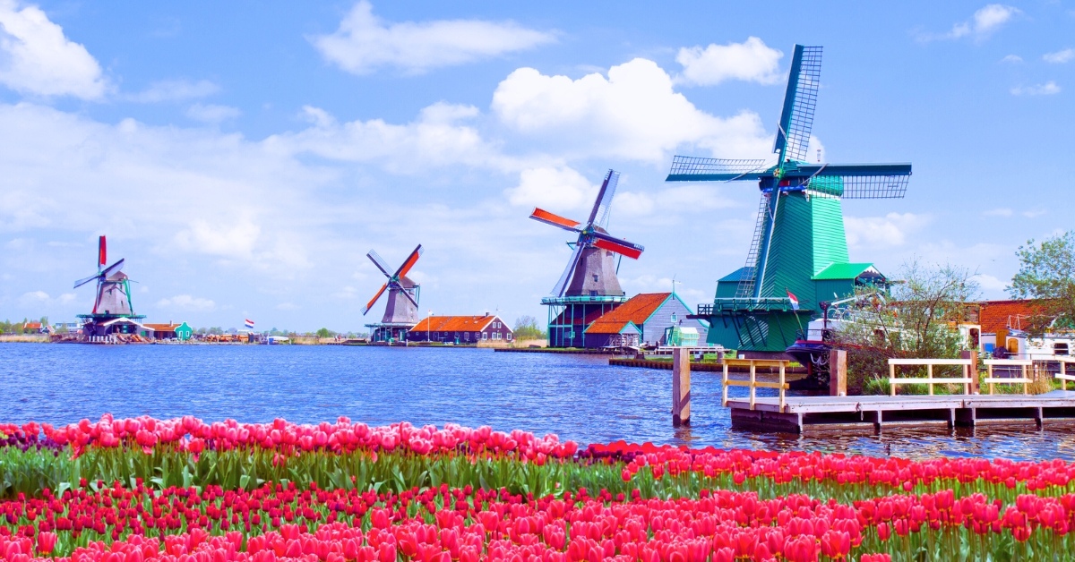 Which place is known as the land of windmills?