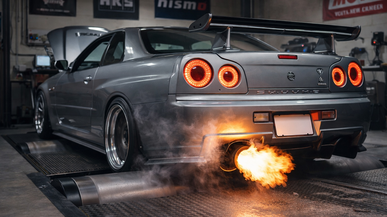 Nissan GT-R R34 back on the dyno