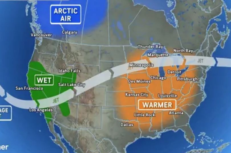 Map shows US regions to experience 'sustained stretch' of warmer ...