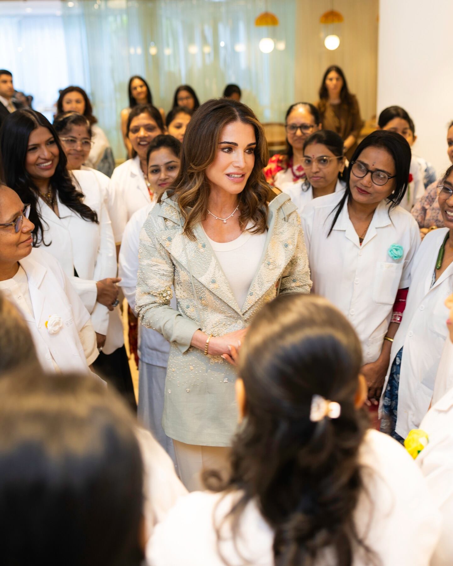 Queen Rania visits Ambani family at Antilia during India trip