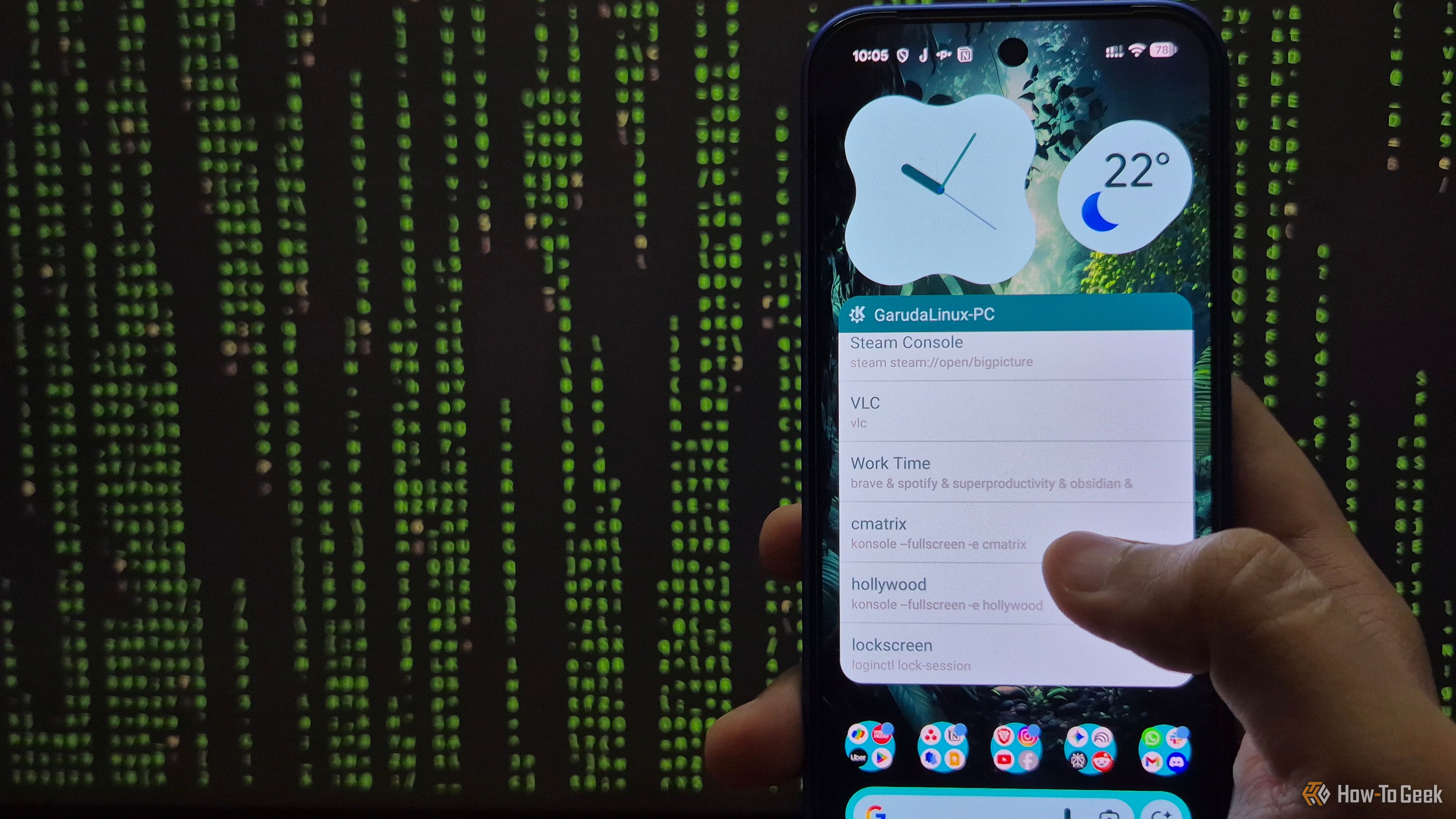 How I execute terminal commands on my Linux PC from my Android home screen