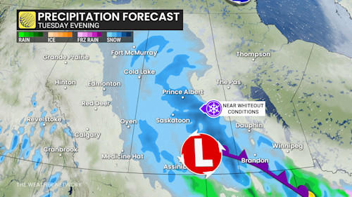 Major winter storm bears down on the Prairies with 20-40+ cm of snow