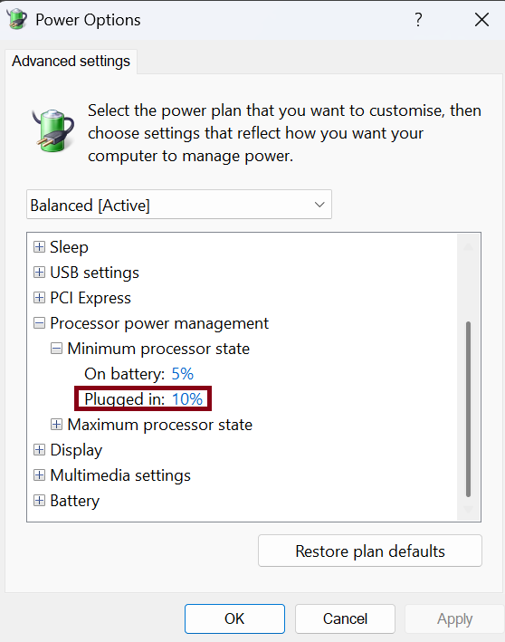 Your Windows power settings are tanking your performance
