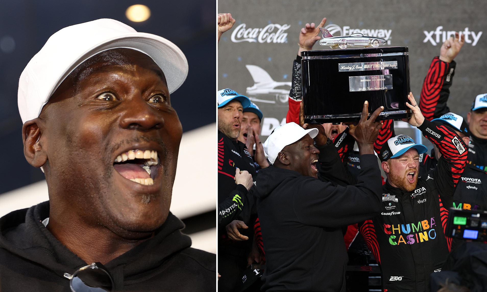 Michael Jordan goes wild as his NASCAR driver wins Daytona 500: 'Feels ...