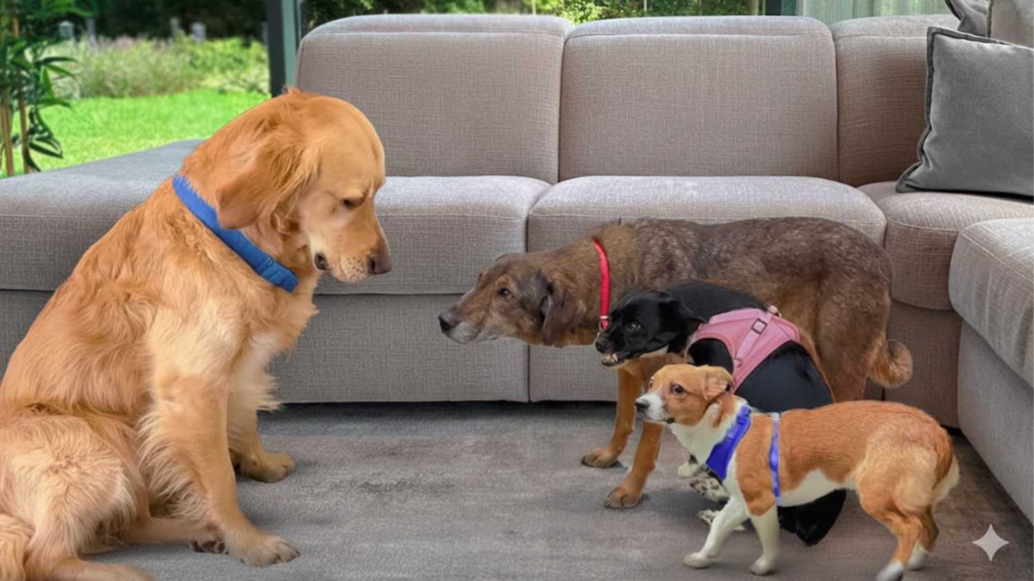Terrified rescue dogs couldn’t be saved… until they met our golden ...