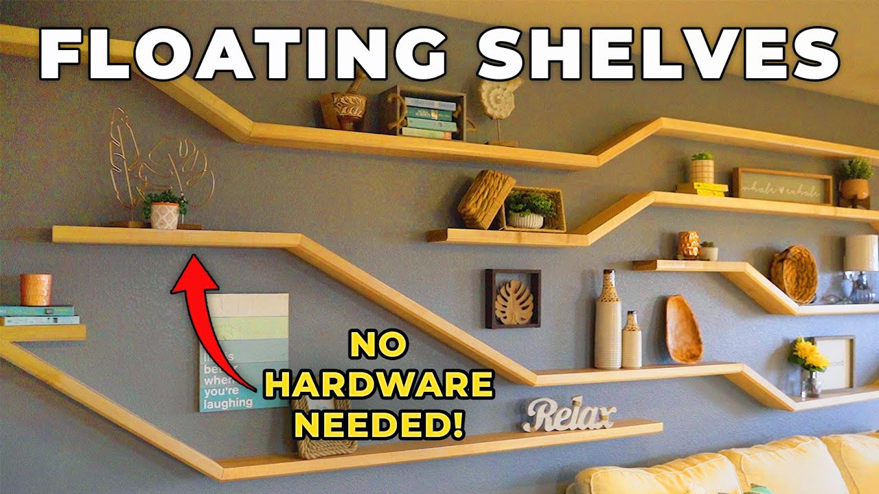 Watch my easiest method for DIY floating shelves