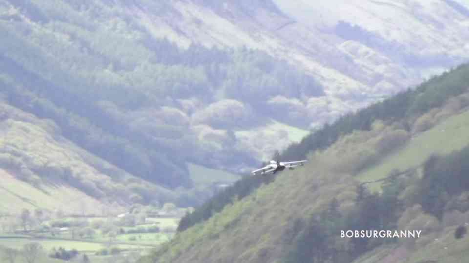 The moment a Tornado GR4 blasts low through a frozen Mach Loop