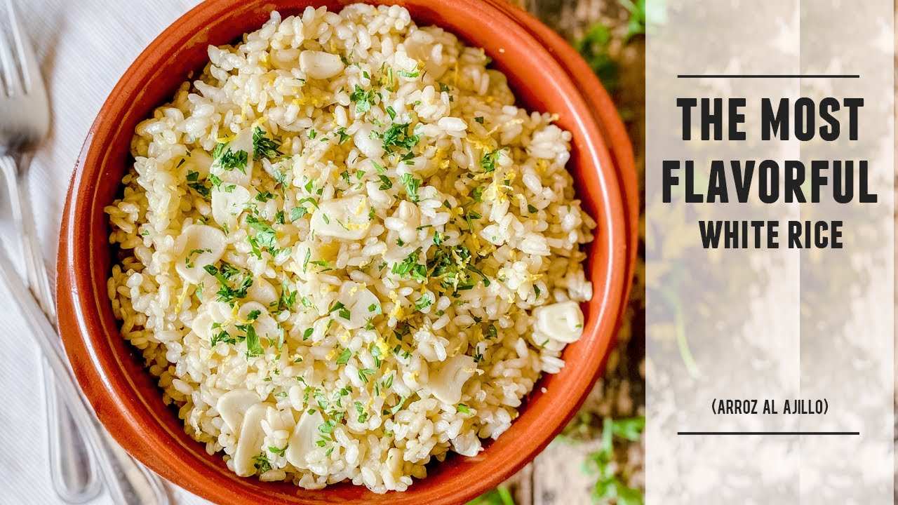 White rice that actually has flavor | Spanish arroz al ajillo recipe