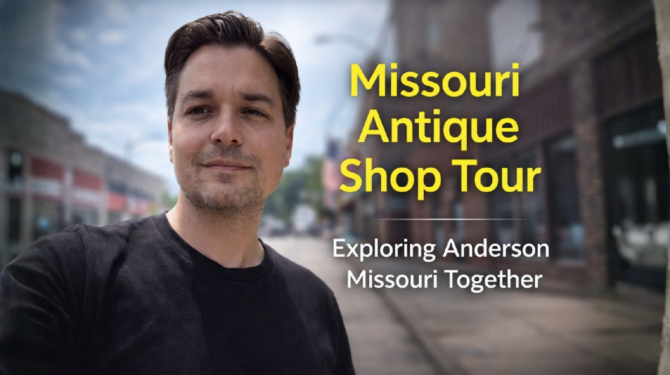 Missouri antique shop tour exploring Anderson Missouri together