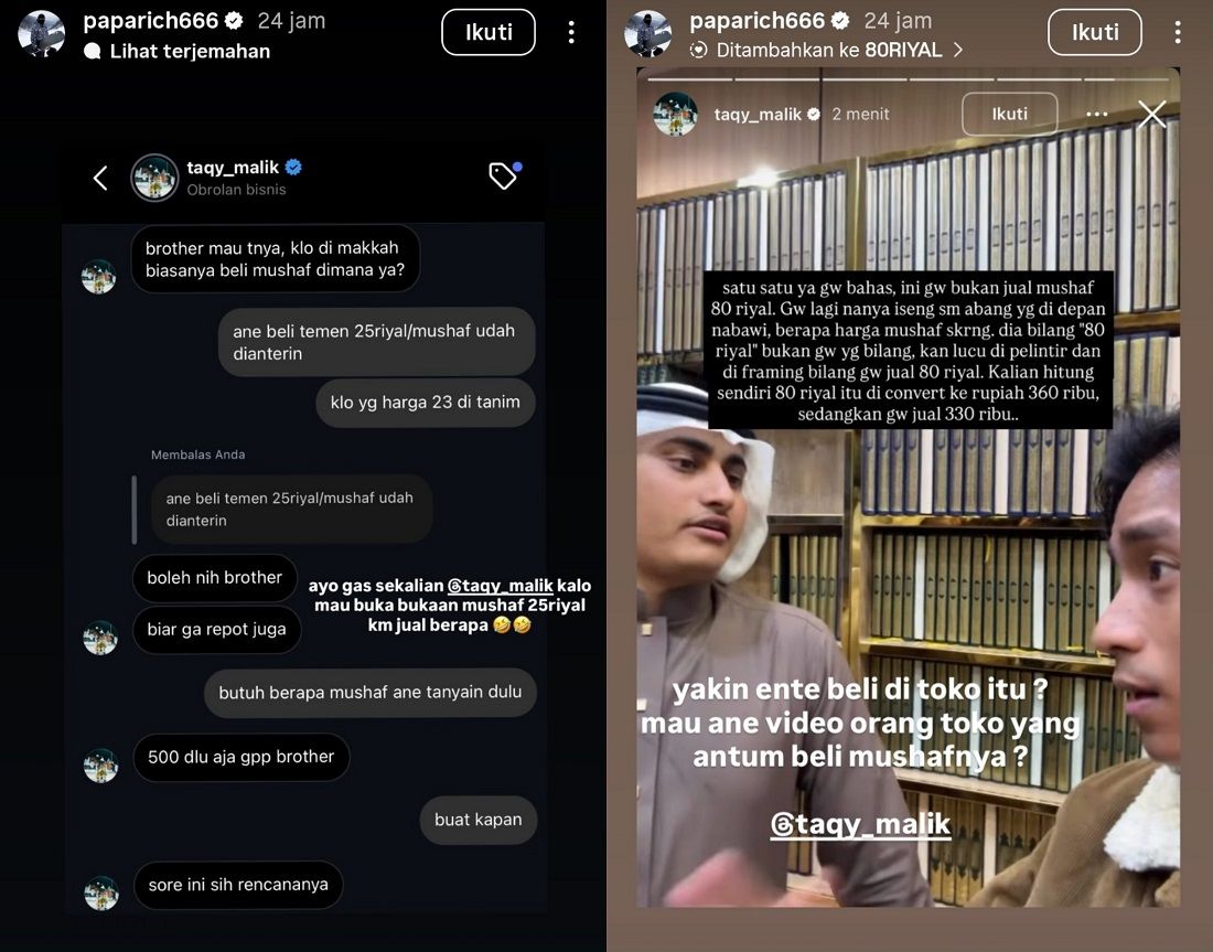 Unggahan Randy Permana soal obrolannya dengan Taqy Malik.