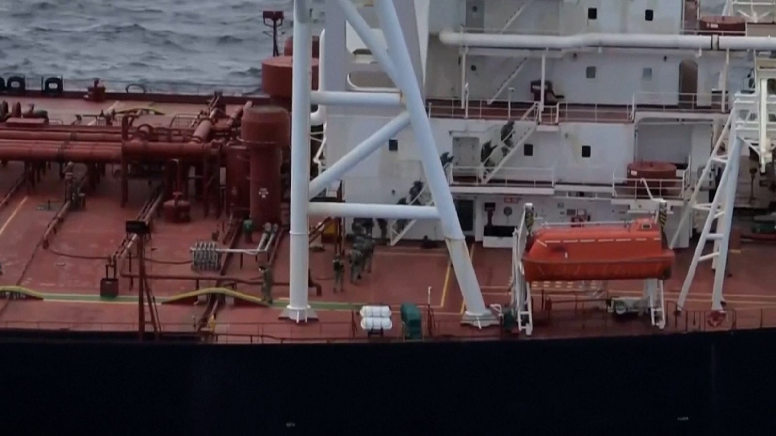 US boards sanctioned oil tanker