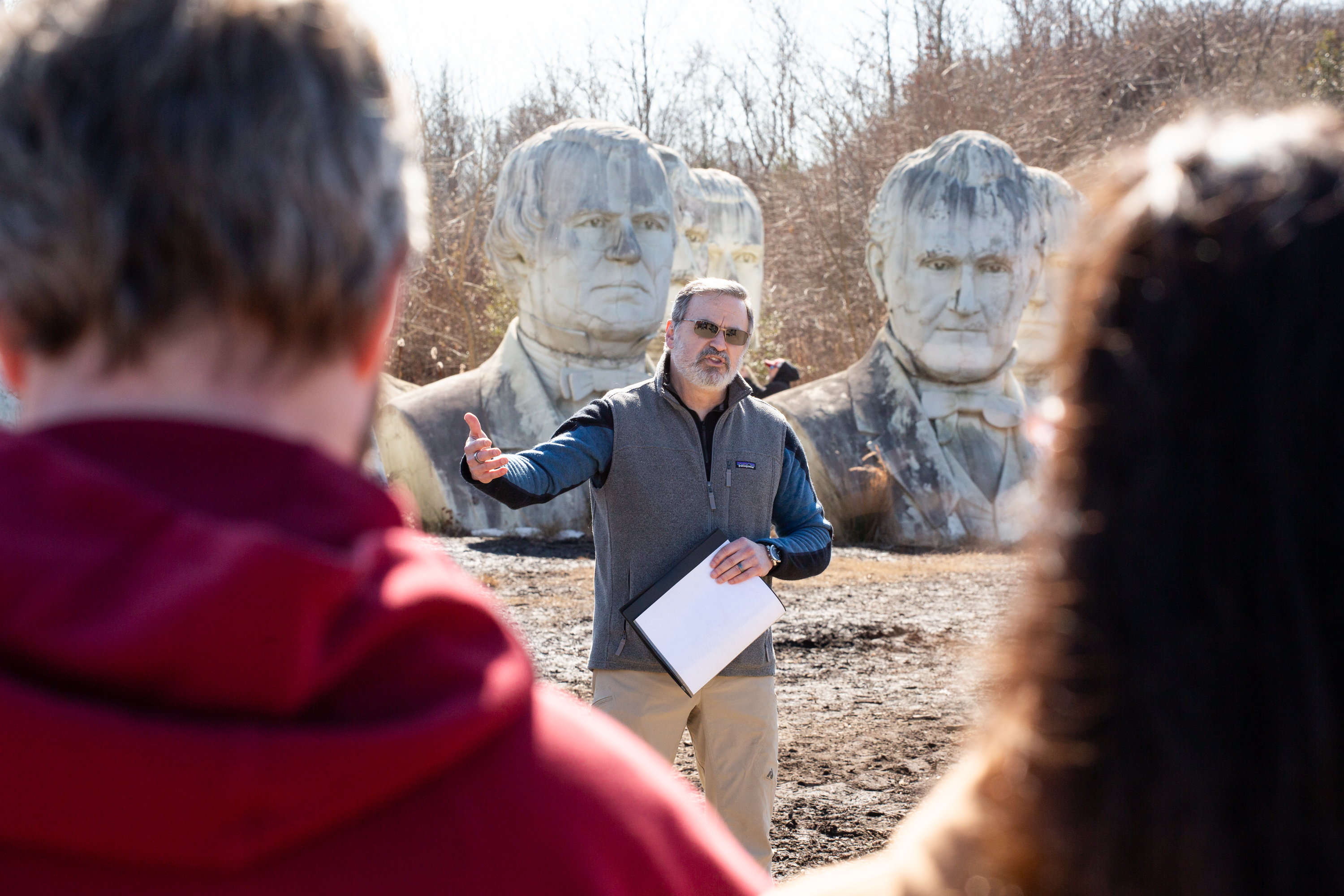 What 42 massive and decaying presidential heads say about America