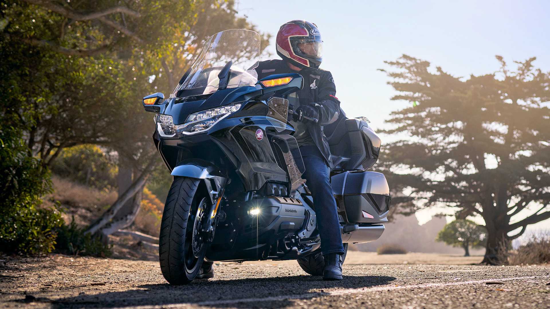 Rider sitting on a 2026 Honda Gold Wing Tour