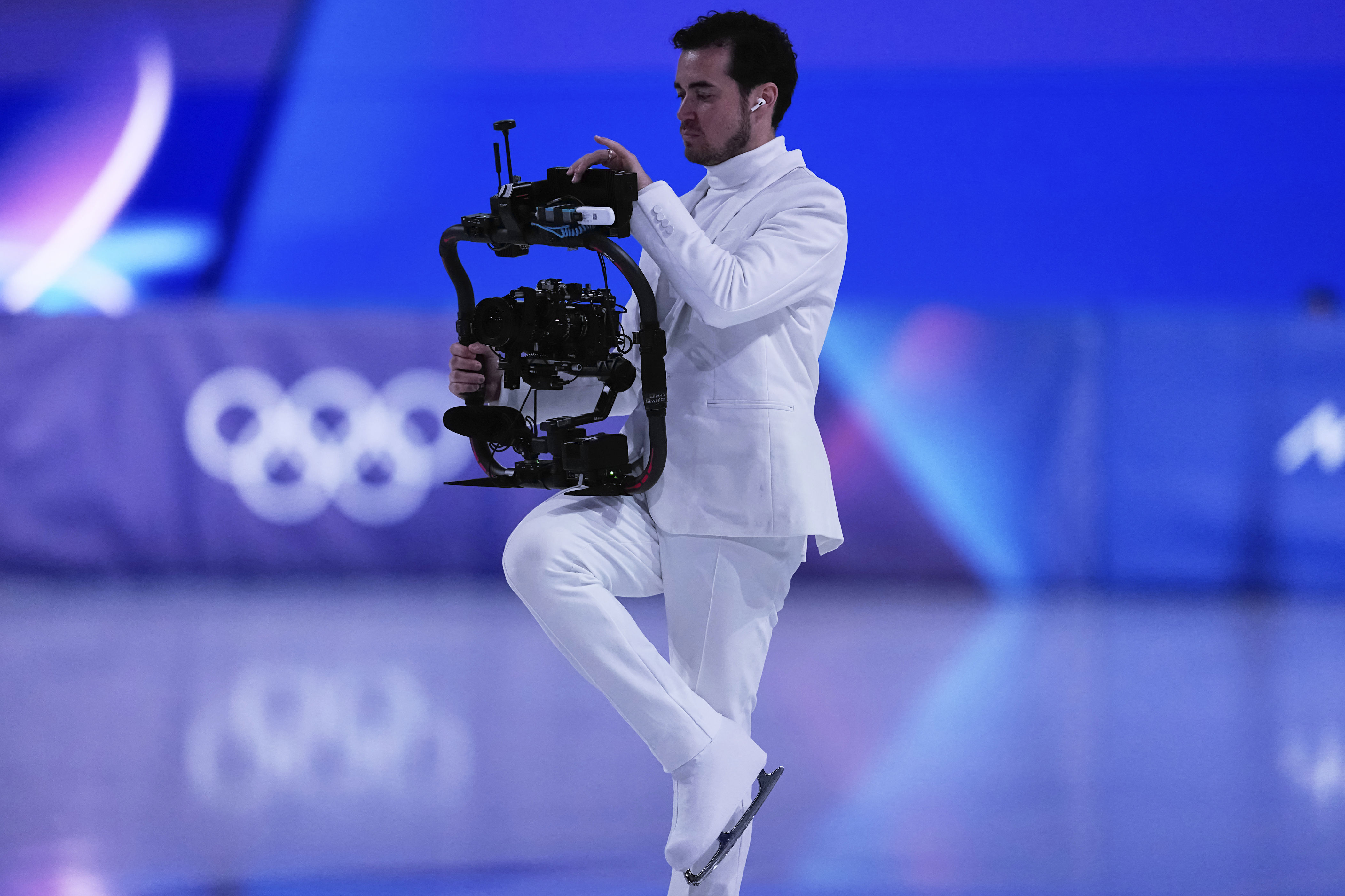 The cameraman who skates backward to capture Olympic triumph and defeat<br><br>