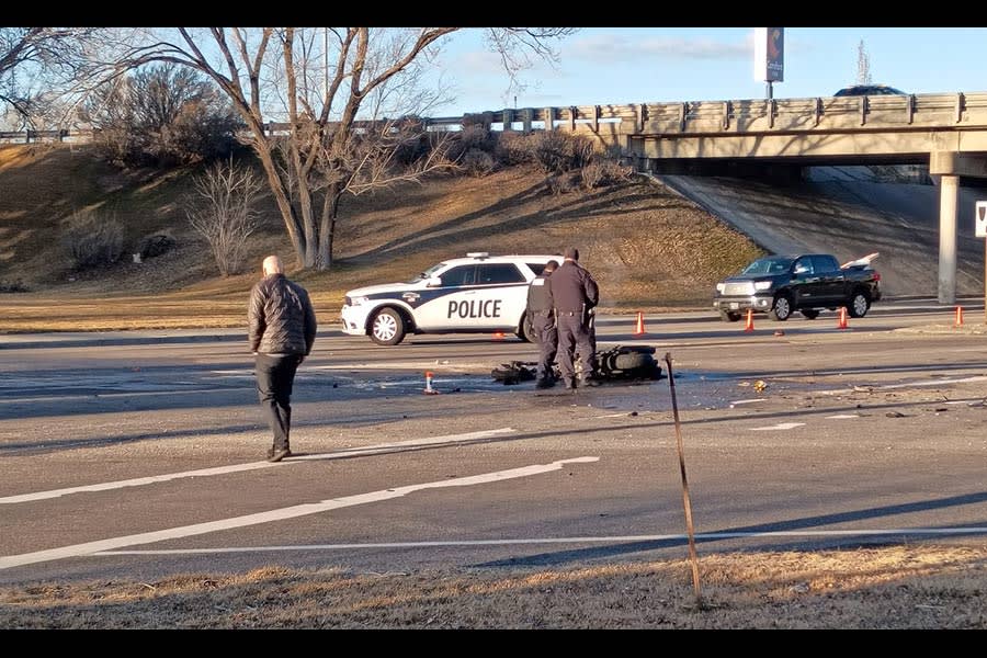 Early morning two-vehicle crash sends motorcyclist to hospital with ...