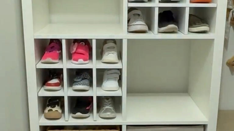 One simple insert turns your IKEA KALLAX into an organized toddler shoe ...