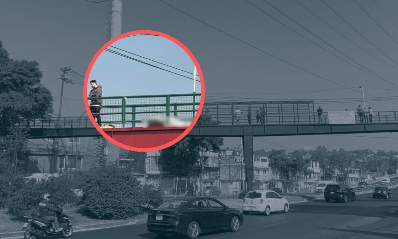 Muere hombre de la tercera edad en un puente peatonal
