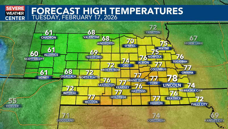 Record high temperatures to snow chances this week
