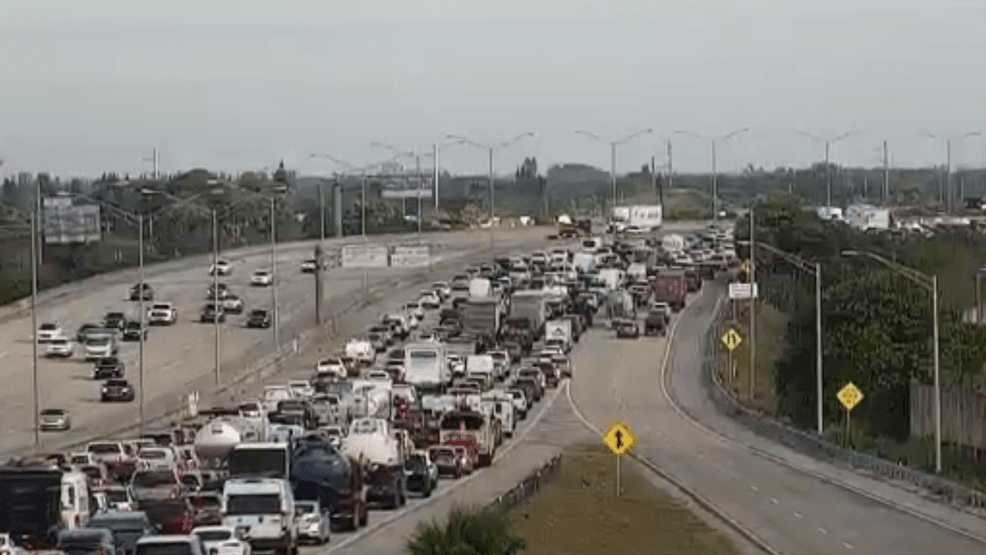 Major crash blocks four lanes on I-95 North in Delray Beach