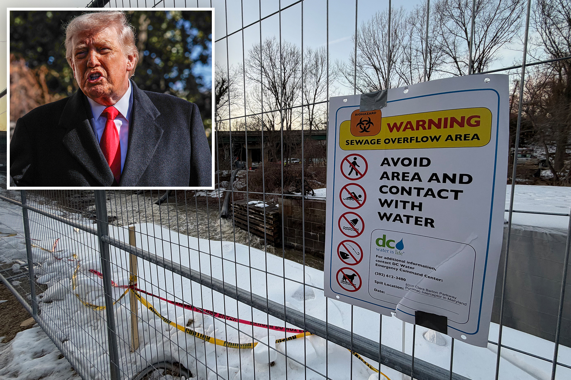 Trump intervenes as millions of gallons of crap sully Potomac River ...