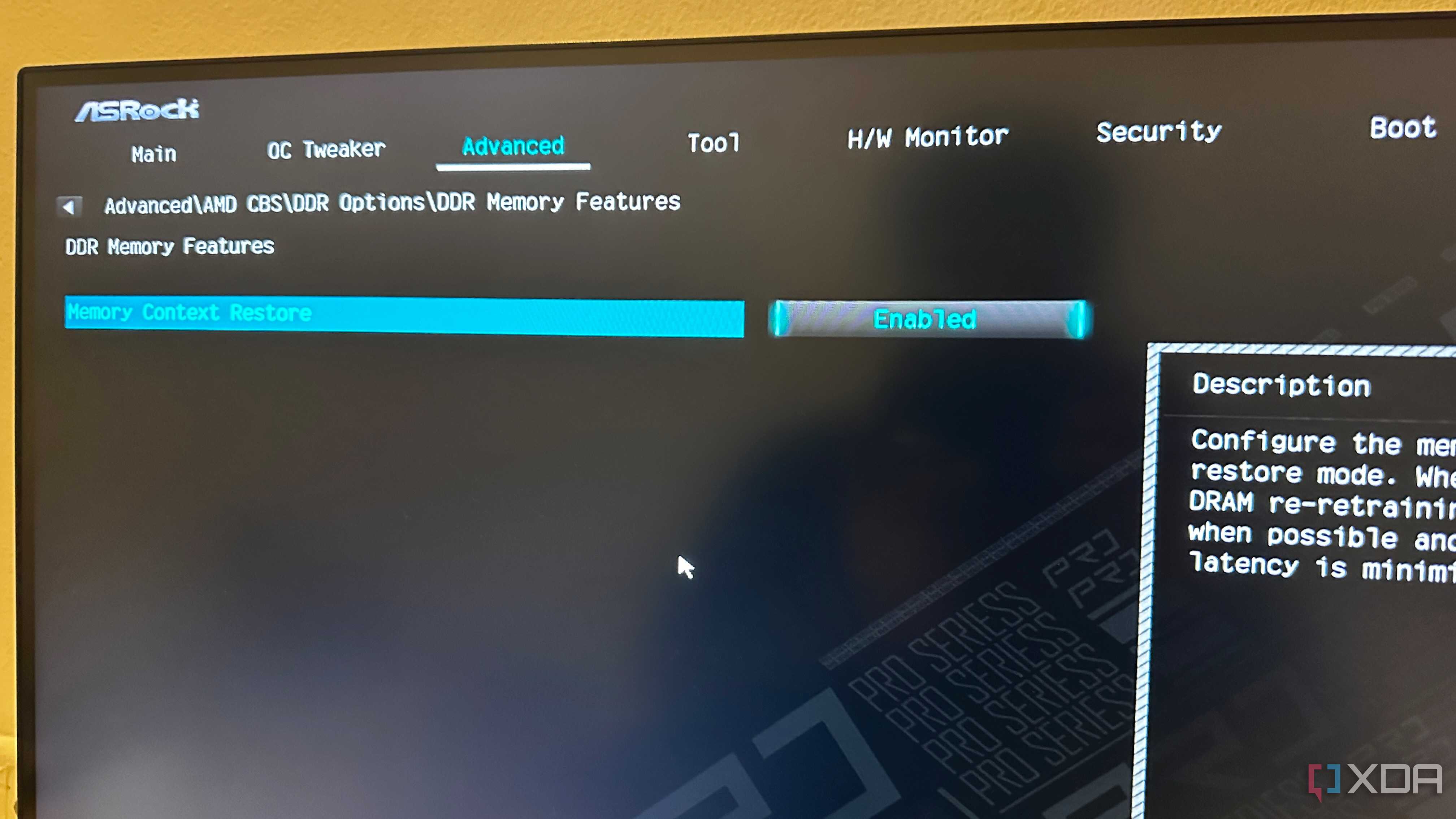asrock-b650-pro-rs-motherboard-bios-memory-context-restore-enable