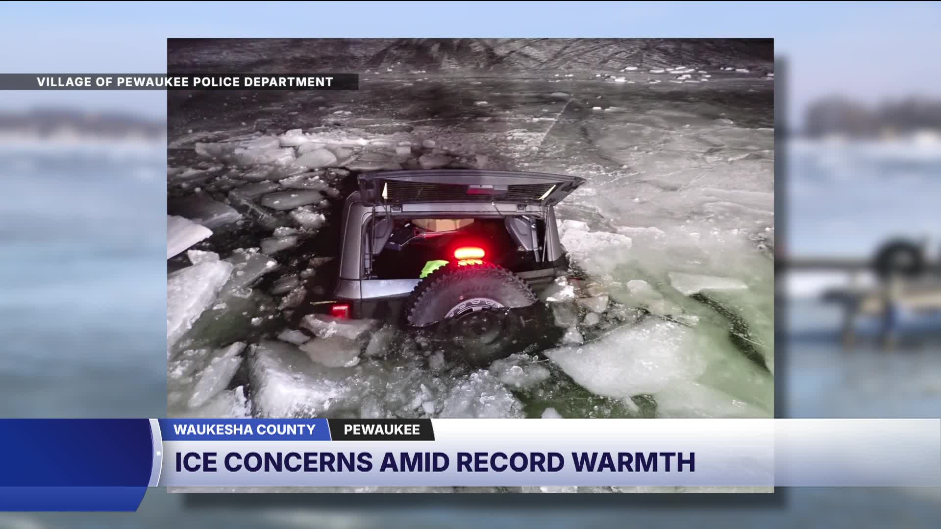 Record warmth leads to ice concerns