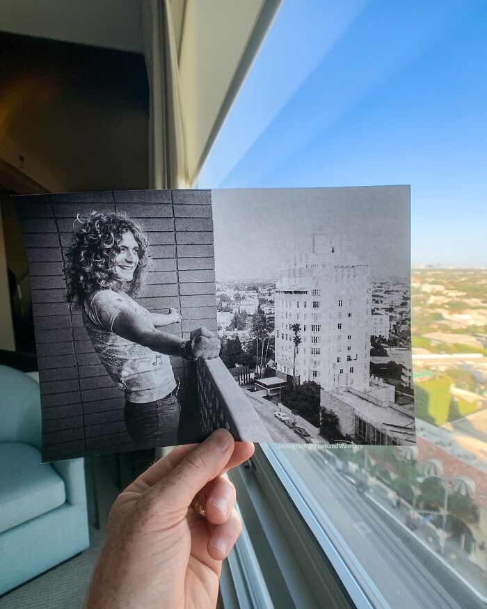 These 28 photos match famous album covers and movie scenes to their ...