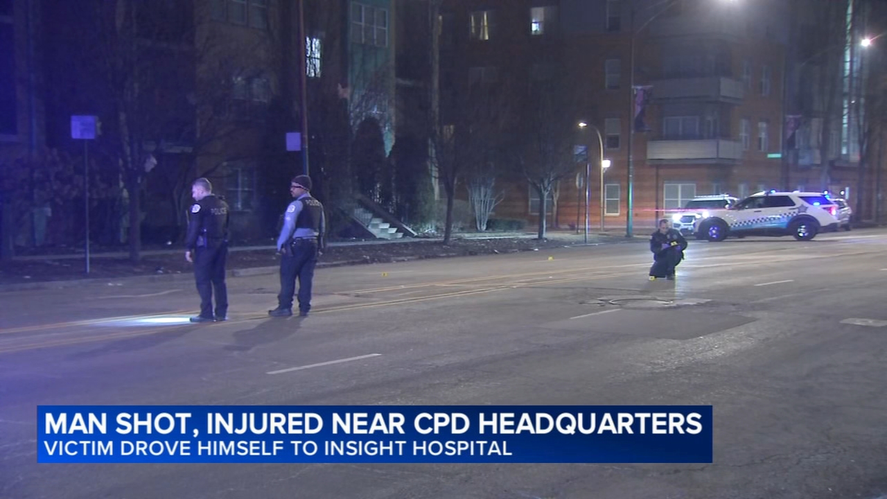 Man self-transports to hospital after being shot near Chicago police ...