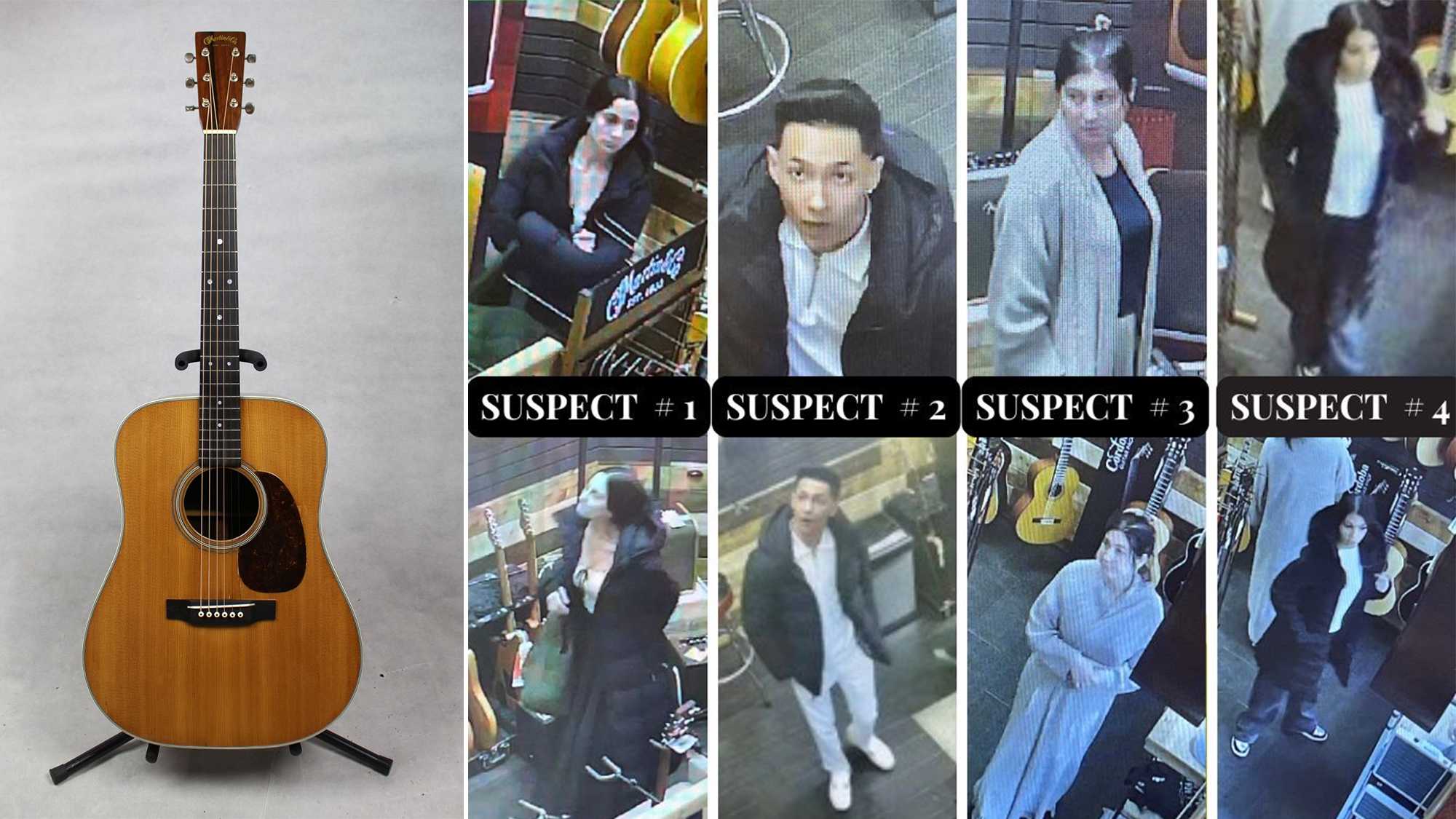 Vintage acoustic guitar worth $15K stolen from Bel Air music store