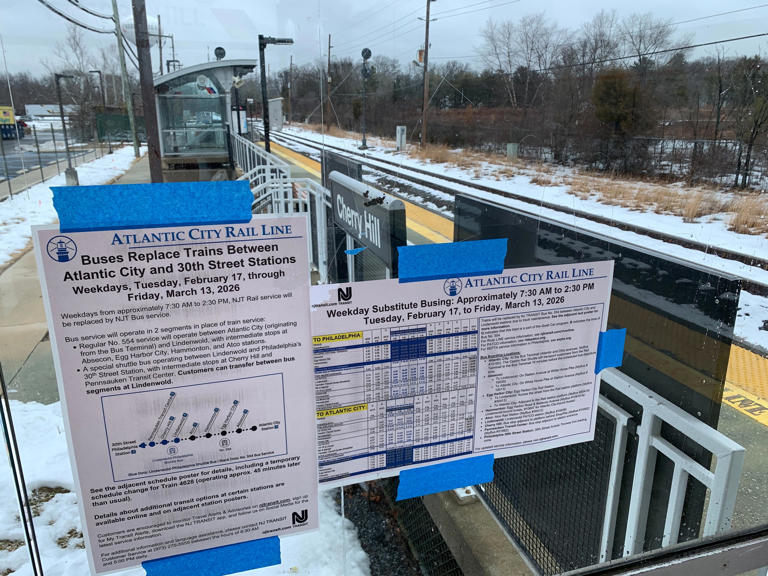 Atlantic City Rail Line to run shuttle buses through March