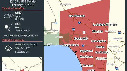Los Angeles weather: Severe thunderstorm & flash flood warning issued ...