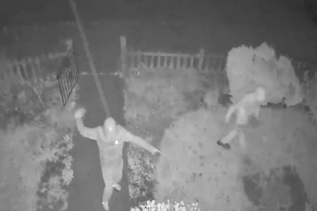 Watch: Shocking footage shows yobs throwing rocks at windows of ...