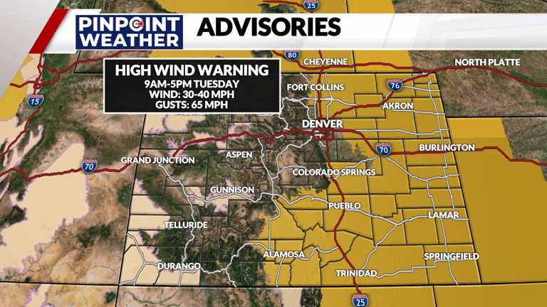 Denver weather: Pinpoint Weather Alert Day Tuesday for high fire danger