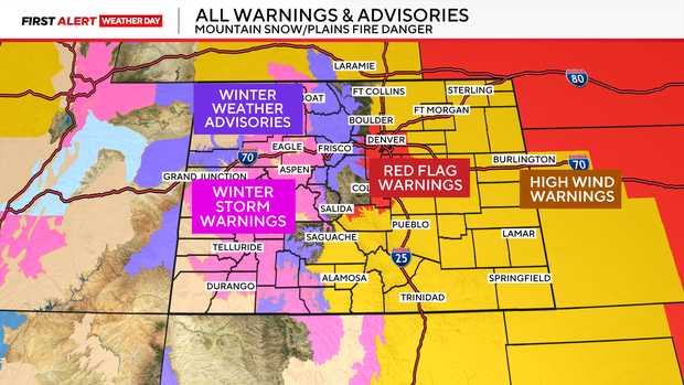 First Alert Weather: Critical fire danger, damaging winds and mountain ...