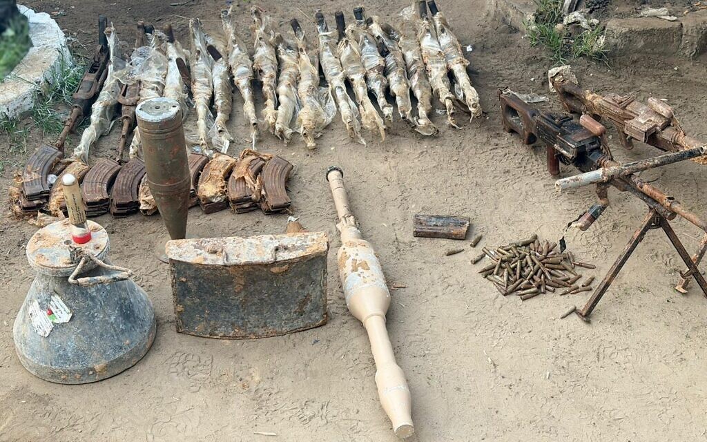 IDF says troops found 'large number' of weapons including RPG, assault ...