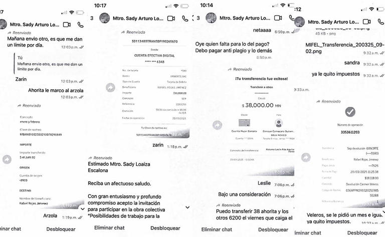 Trabajadores de la Dirección de Materiales Educativos de la Secretaría de Educación Pública describieron la manera en que se les exigían diversas cantidades de dinero por parte de colaboradores de Marx Arriaga. Fotos: Especial