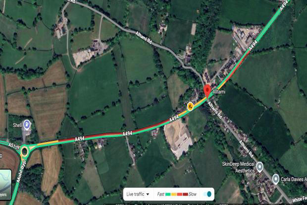 Road closure and lights at busy Flintshire junction spark heavy congestion