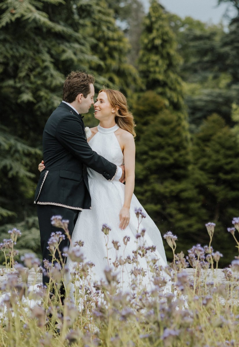 Delphinium and oyster shell name cards: Aisling & Mike's classical ...